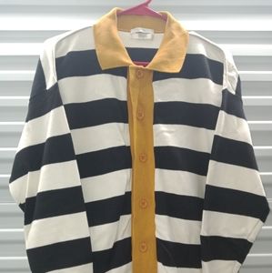 Vintage Joan Vass USA Striped Jr. Polo Size 1